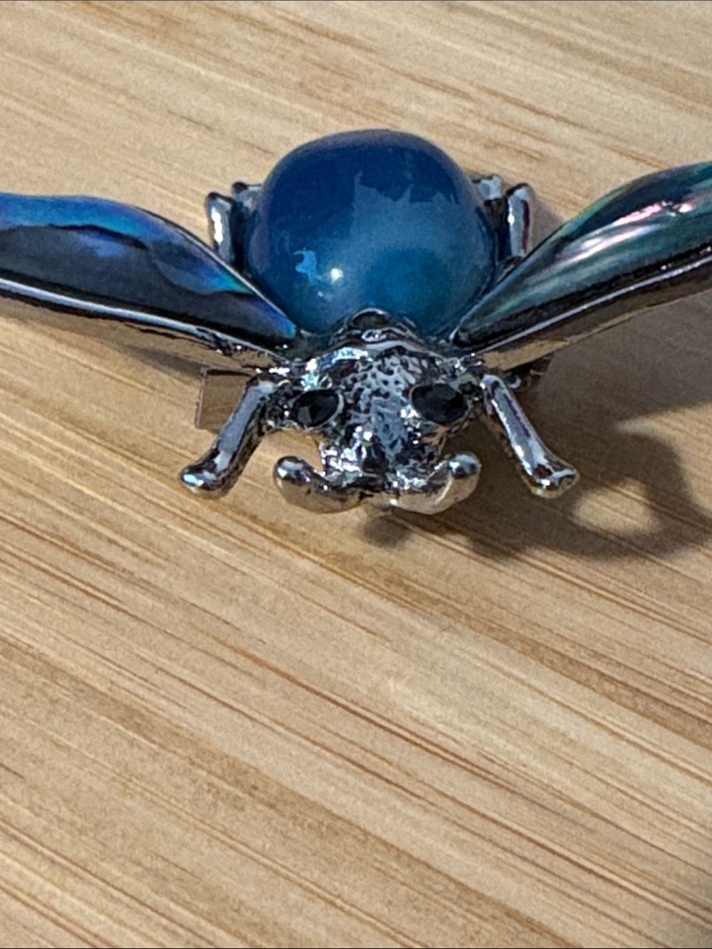 Sodalite & Abalone Bee Accent Pin Brooch Fashion - Picture 7 of 8